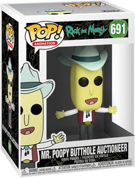 POP! Animation #691: Rick and Morty - Mr. Poopy Butthole Auctioneer (Funko POP!) Figure and Box w/ Protector