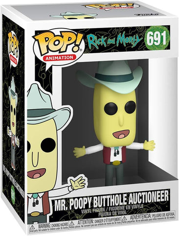 POP! Animation #691: Rick and Morty - Mr. Poopy Butthole Auctioneer (Funko POP!) Figure and Box w/ Protector