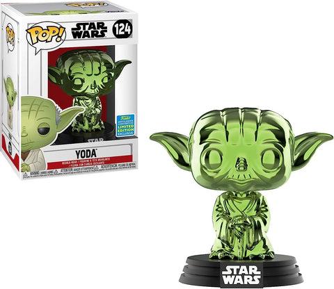 POP! Star Wars #124: Yoda (2019 Summer Convention Limited Edition Exclusive) (Funko POP!) Figure and Box w/ Protector