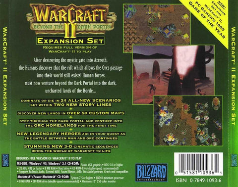 Warcraft II: Beyond the Dark Portal [Expansion Set] (PC Game) Pre-Owned