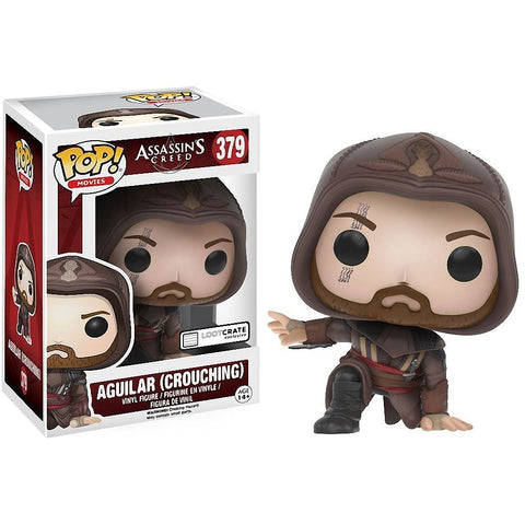 POP! Movies #379: Assassin's Creed - Aguilar (Crouching) [Lootcrate Exclusive] (Funko POP!) Figure and Box w/ Protector