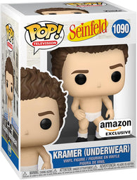 POP! Television #1090: Seinfeld - Kramer (Underwear) (Amazon Exclusive) (Funko POP!) Figure and Box w/ Protector
