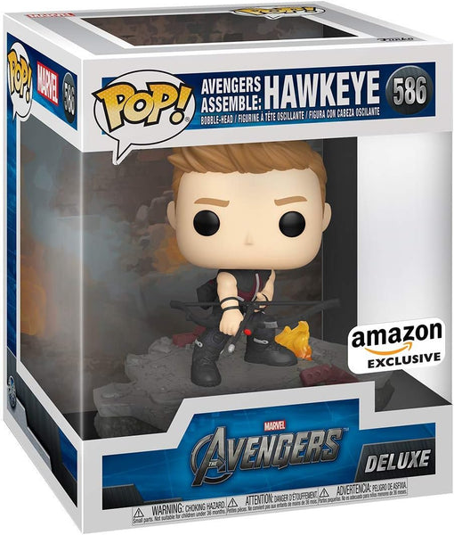 POP! Marvel Deluxe #586: Avengers Assemble - Hawkeye (Amazon Exclusive) (Funko POP!) Figure and Box