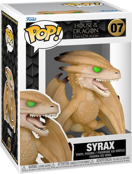 POP! Game of Thrones - House of Dragon - Day of the Dragon #07: Syrax (Funko POP!) Figure and Box w/ Protector (Box Damage)