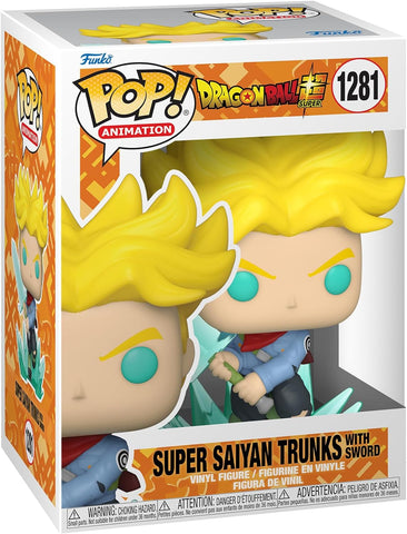 POP! Animation #1281: Dragon Ball Super - Super Saiyan Trunks with Sword (Funko POP!) Figure and Box w/ Protector