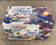 2023 / Arcane Wonders / FREEDOM FIVE - A Sentinel Comics Board Game (Pre-Owned - Complete) PLUS Two (2) NEW EXPANSIONS: FF-Team-Up Pack: Parse and he Scholar (NEW) + FF Cosmic Threats (NEW)