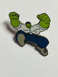 1994 / Marvel Planet Studios / Leaping HULK / Harder to Find! / Push Pin - Approx. 1" x 1 1/2" / In White Shirt, Blue Pants / Pre-Owned / See Pictures