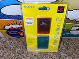 Memory Card 2-Pack: 8MB - Crimson Red + Island Blue - Official Sony (MagicGate) (Playstation 2) NEW*