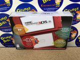 System - New Red (New Nintendo 3DS) Pre-Owned w/ Stylus, Manual, AR Cards, Cardboard Insert, and Box (Matching Serial Number) (As Pictured)