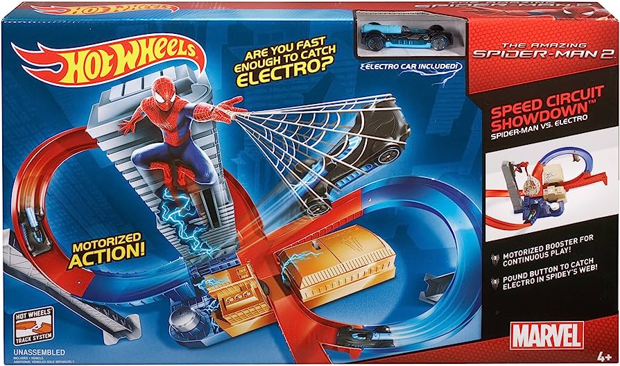Hot Wheels The Amazing Spiderman Speed Circuit Showdown Track Set