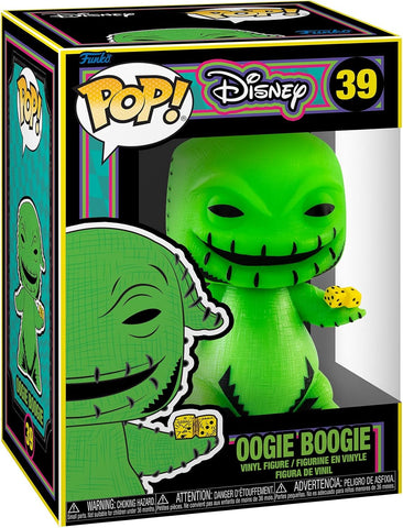 POP! Disney #39: The Nightmare Before Christmas (Tim Burton’s) Oogie Boogie (Blacklight Edition) (Funko POP!) Figure and Box w/ Protector