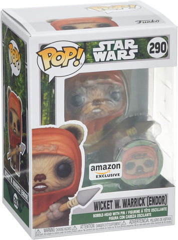 POP! Star Wars #290: Wicket W. Warrick [Endor] (Amazon Exclusive) (Funko POP!) Figure and Box w/ Protector