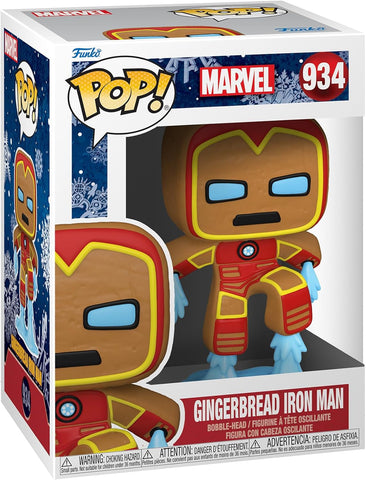 POP! Marvel #934: Gingerbread Iron Man (Funko POP!) Figure and Box w/ Protector