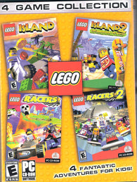 Lego 4 Game Collection: Island 1 & 2, Racers 1 & 2 (PC Game) Pre-Owned: 4 Discs, Manual Insert, and Case