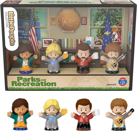 Parks and Recreation TV Series 4 Figure Set (Little People Collector) (Fisher-Price) NEW