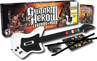 Guitar Hero Guitar - Wireless Controller [White] (Red Octane) (Playstation 2) Pre-Owned w/ Dongle + Game & Box