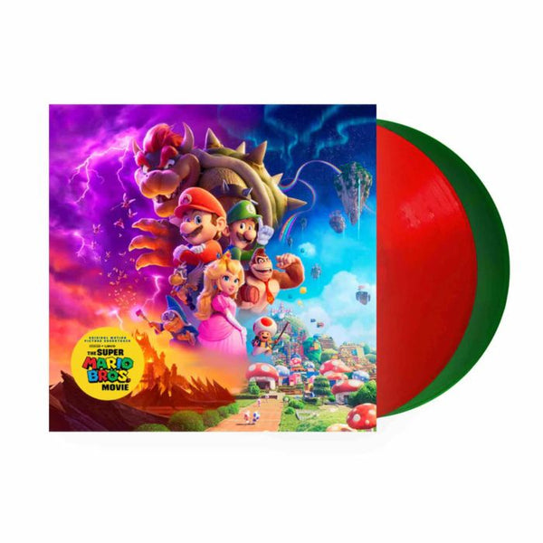 The Super Mario Bros. Movie - Soundtrack [2xLP] iam8bit (Red/Green Vinyl) NEW  (◕‿‿◕｡)