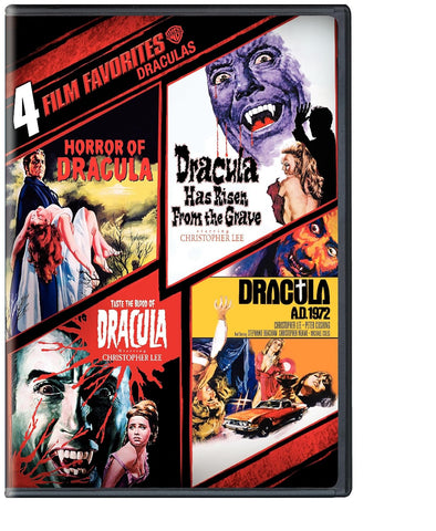 4 Film Favorites: Draculas (Dracula A.D. 1972, Dracula Has Risen from the Grave, Horror of Dracula, Taste the Blood of Dracula) (DVD) NEW