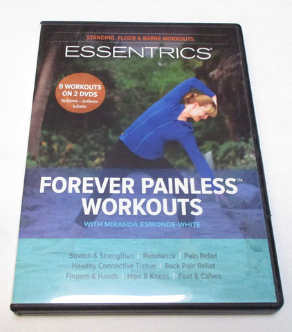 Essentrics: Forever Painless Workouts Miranda Esmonde-White - Standing, Floor & Barre Workouts (DVD) NEW