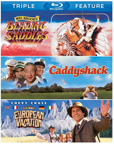 Blazing Saddles / Caddyshack / National Lampoon's European Vacation (Triple Feature) (Blu-ray) Pre-Owned