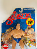 1985 / LJN Toys, Ltd. / Titan Sports / WWF / Asst. #5423 / Wrestling Superstars / BRUNO SAMMARTINO  /  New on Damaged / Torn / Taped Card / SEE Pictures