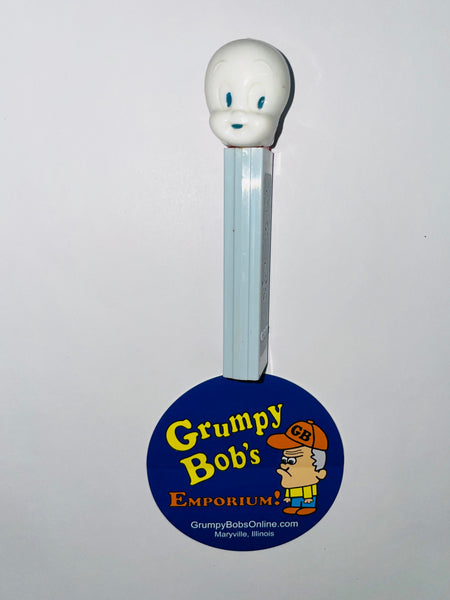 1960's / CASPER / PEZ Dispenser / Blue Body / Red Inner Sleeve / Die Cut Side / NO Feet / Made in Austria / U.S. Patent 2,620,061 / Pre-Owned / See Photos