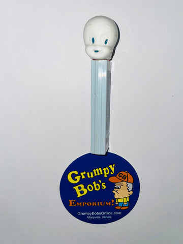 1960's / CASPER / PEZ Dispenser / Blue Body / Red Inner Sleeve / Die Cut Side / NO Feet / Made in Austria / U.S. Patent 2,620,061 / Pre-Owned / See Photos