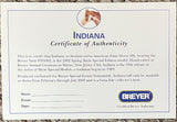 Breyer Molding Co. USA / INDIANA / #701002 / 2002 Spring Show Special Ed. Model / Was Only Available Feb.-July 2002 / Includes COA / See Info in Listing / Approx 8 1/2" x 9 1/2" / Pre-owned / No Box / See Pictures