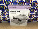 Charging Dock - White (Insignia) (Oculus Quest 2) Pre-Owned: 2 Batteries, 2 Battery Covers, Power Adapter, Docking Station, 2 Manuals, and Box (As Pictured)