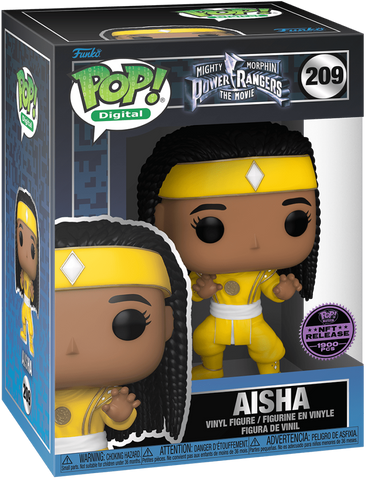 Funko POP! Digital #209: Mighty Morphin Power Rangers The Movie - Aisha (NFT Release 1900 PCS) (Funko POP!) Figure and Box w/ Protector