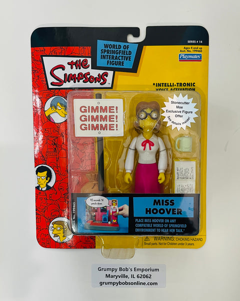 2003 / Playmates / The Simpson's "Miss Hoover" / World of Springfield Interactive Figure / Series #14 /  New in Package