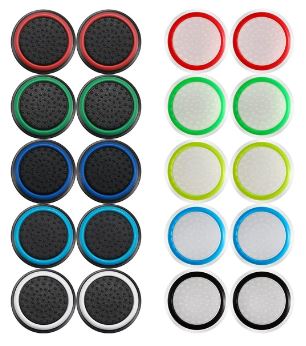 Rubber Thumb Grip Cover: Random / Basic (Set of 2) (Xbox One / Playstation 4 & 5) New