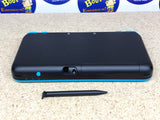 System - Black & Turquise (New Nintendo 2DS XL) Pre-Owned w/ Stylus, Charger, AR Cards, Quick Start Insert, Cardboard Insert, and Box (As Pictured)