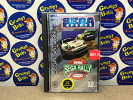 Sega Rally Championship (Sega Saturn) Pre-Owned: Game, Manual, Registration Card, Insert, and Case - Not For Resale Sticker on Manual and Case (As Pictured)
