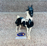 Breyer Reeves / American Saddlebred Stallion Black and White Pinto / Approx. 10 1/2" x 13" / Pre-Owned / No Box / See Pictures