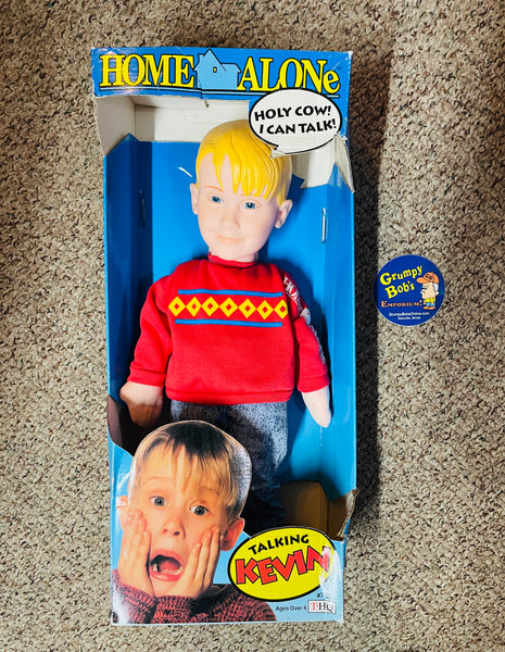 1991 / T-HQ / Toy Headquarters / 20th Century Fox / #7100 / HOME ALONE / TALKING KEVIN DOLL / Doll Approx. 17" / in Damaged Box / See Pictures