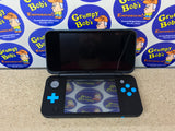 System - Black & Turquise (New Nintendo 2DS XL) Pre-Owned w/ Stylus, Charger, AR Cards, Quick Start Insert, Cardboard Insert, and Box (As Pictured)
