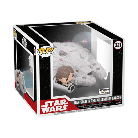 POP! Star Wars #321: Han Solo in The Millennium Falcon (Amazon Exclusive) (Funko POP!) Figure and Box