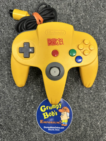 Wired Controller - DK64 Banana Yellow Edition (Nintendo 64) Pre-Owned (w/ Known Replacement Analog Stick)