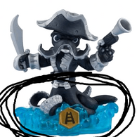 DARK WASH BUCKLER (Variant / SWAP-able) Water (Skylanders Swap Force) Pre-Owned: Bottom ONLY