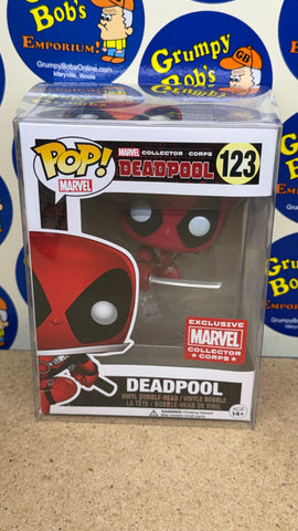 POP! Marvel #123: Deadpool [Collector Corps Exclusive] (Funko POP!) Figure and Box w/ Protector
