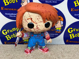 POP! Movies #56: Child's Play 2 - Chuck (NJcollector Exclusive) [CUSTOM - Blood Splatter] (Funko POP!) Figure and Box w/ Protector (As Pictured)