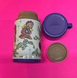 Disney's Beauty and the Beast Plastic Lunch Box and Thermos / with Care Instructions / Aladdin /  1990's / Pre-Owned / See Pictures