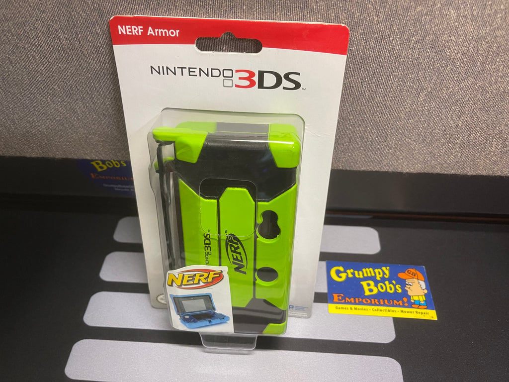 Protective Case: Nerf Armor Black Green PDP (Nintendo 3DS) NEW
