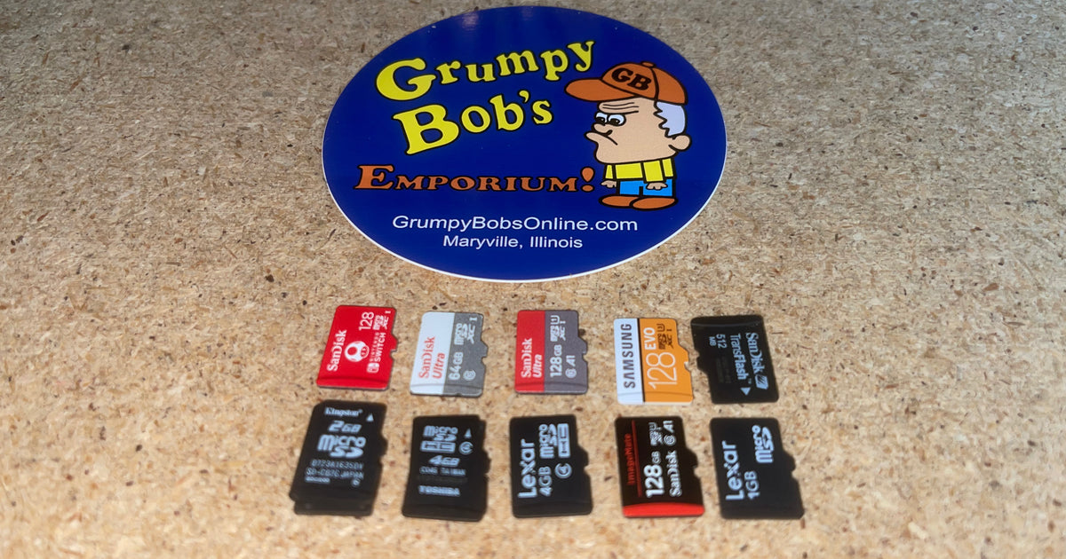 Micro SD Card (Size/Brand/Style Varies) Pre-Owned - $17.99 – Grumpy Bob ...