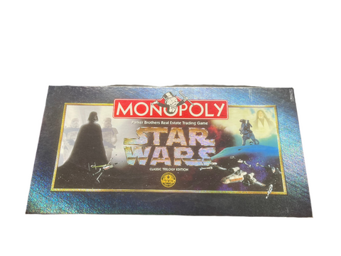 Monopoly: Star Wars Classic Trilogy Edition (1997) (Parker Brothers) (Hasbro) (Board Game) Pre-Owned/Some Contents Sealed/Missing 2 Tokens (Contents Listed in Description)