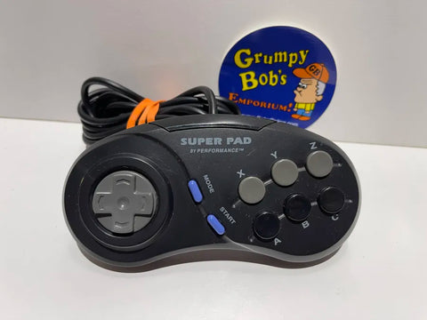 Wired Controller: Performance - Super Pad - 6 Button - Turbo - Black (Sega Genesis) Pre-Owned