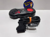 Wired Controller: NakiTek 6 Button - Turbo - Black (Sega Genesis) Pre-Owned w/ Super Nintendo Adapter