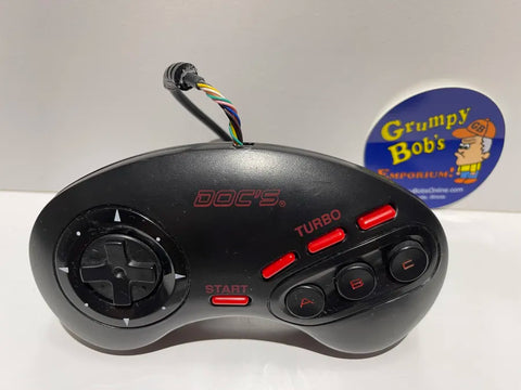 Wired Controller: Doc's Replace A Pad #4220 - Turbo - Black (Sega Genesis) Pre-Owned