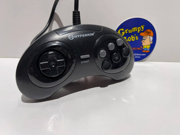 Wired Controller: 6 Button - Hyperkin - Black (Sega Genesis) Pre-Owned
